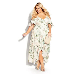 City Chic Tender Floral Maxi Dress in Fresh Floral XSmall Womens Plus Gown